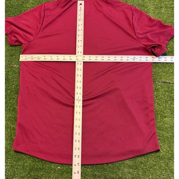 Nike polo mens medium red blade collar lighweight breathable short sleeve RK - Picture 10 of 10